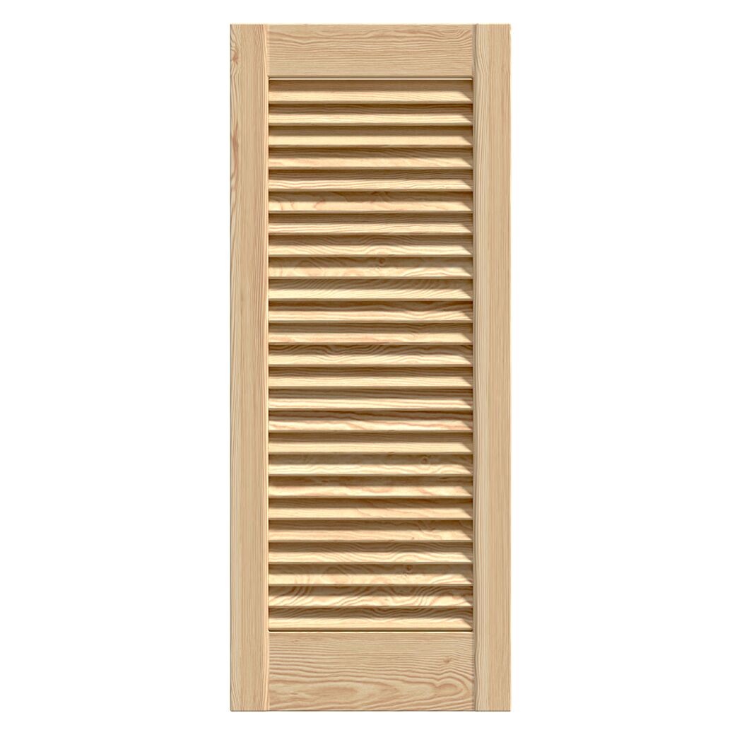 Holztür mit Lamellen