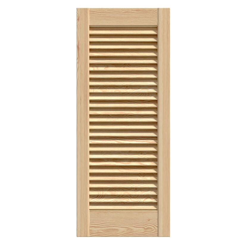 Holztür mit Lamellen