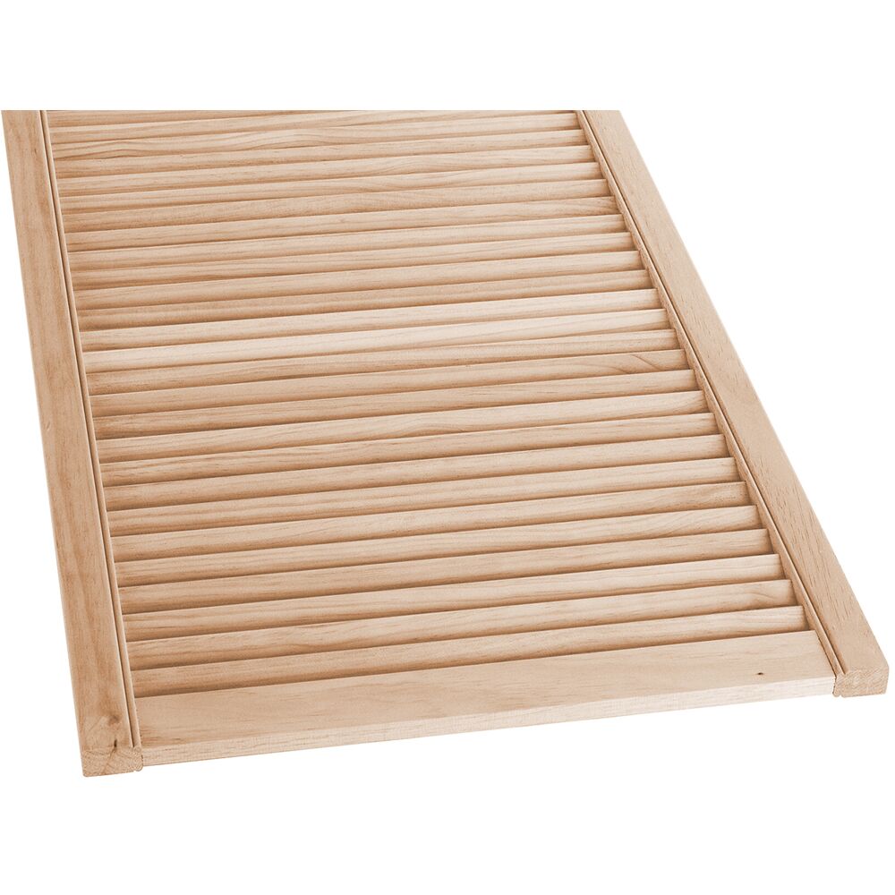 Offene Lamellentür aus Kiefernholz