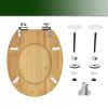 WC-Sitz 'Honolulu' mit Absenkautomatik Bambus graviert
