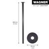 Möbelbein 'Classic ST 1080' Stahl schwarz Ø 30 x 800 mm