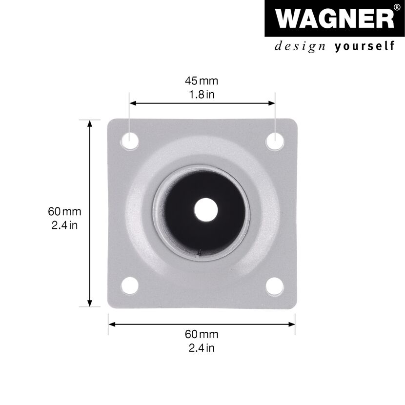 Möbelbein 'Classic ST 1210' Stahl aluminiumfarben Ø 30 x 100 mm
