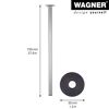 Wagner Stahlrohrfuß rund, Alu, 30/700 mm