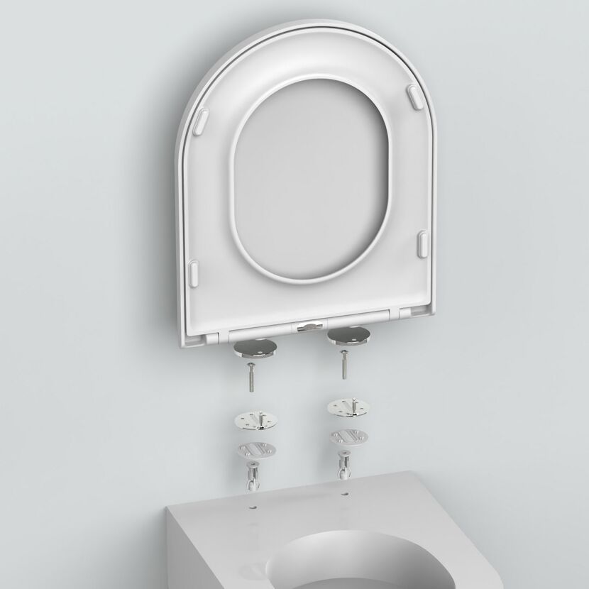 WC-Sitz 'Brisbane' mit Absenkautomatik weiß Duroplast