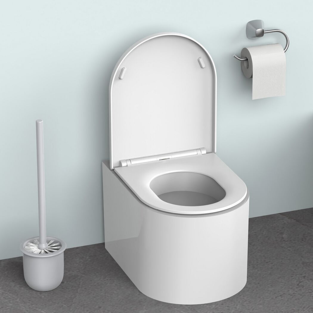 WC-Sitz 'Brisbane' mit Absenkautomatik weiß Duroplast