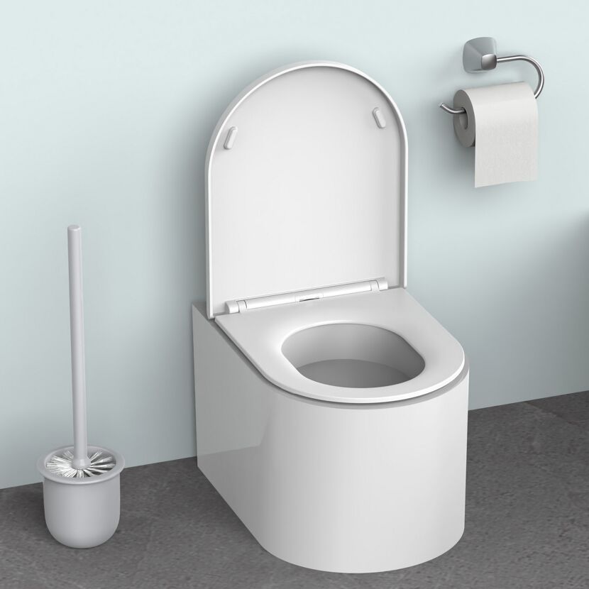 WC-Sitz 'Brisbane' mit Absenkautomatik weiß Duroplast