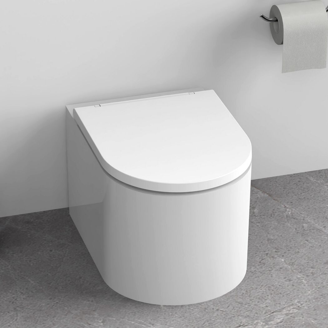 WC-Sitz 'Brisbane' mit Absenkautomatik weiß Duroplast