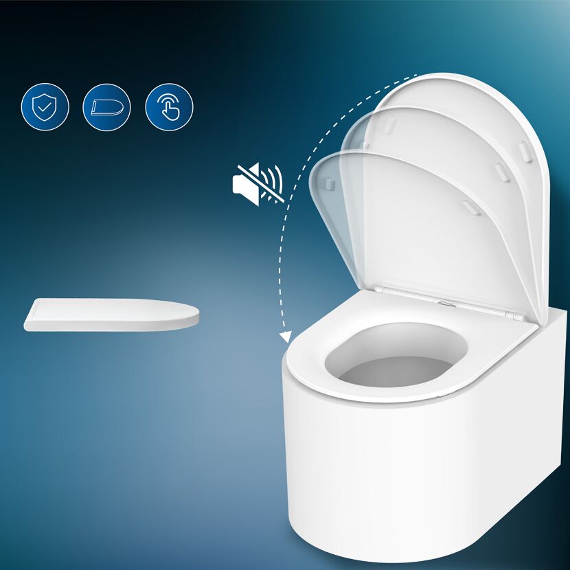 WC-Sitz 'Brisbane' mit Absenkautomatik weiß Duroplast