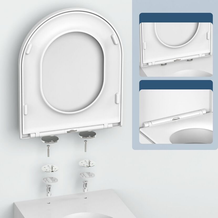 WC-Sitz 'Brisbane' mit Absenkautomatik weiß Duroplast
