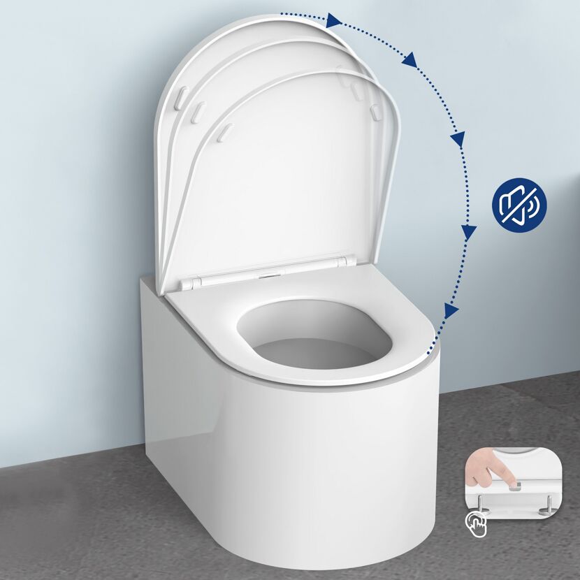 WC-Sitz 'Brisbane' mit Absenkautomatik weiß Duroplast