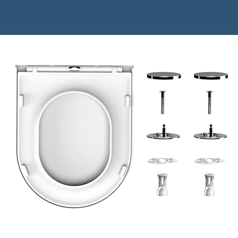 WC-Sitz 'Brisbane' mit Absenkautomatik weiß Duroplast