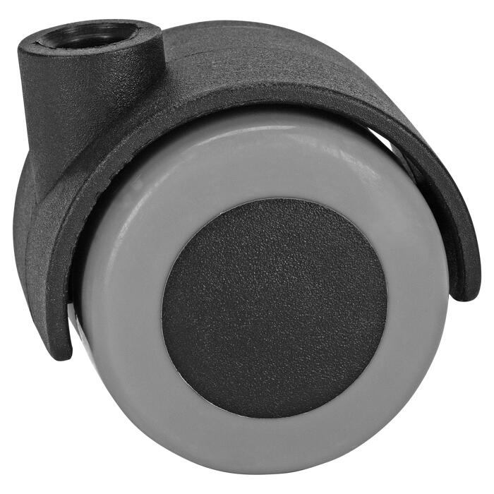 Parkett-Doppelrolle mit Rückenloch 40 mm