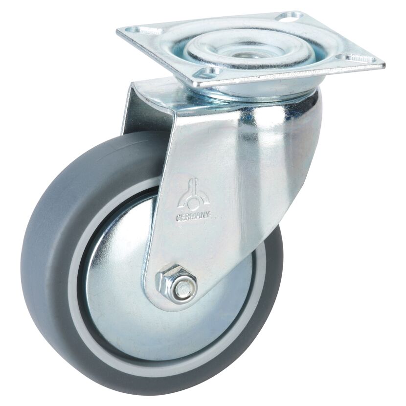 Apparate-Lenkrolle mit 75 mm Gummirad