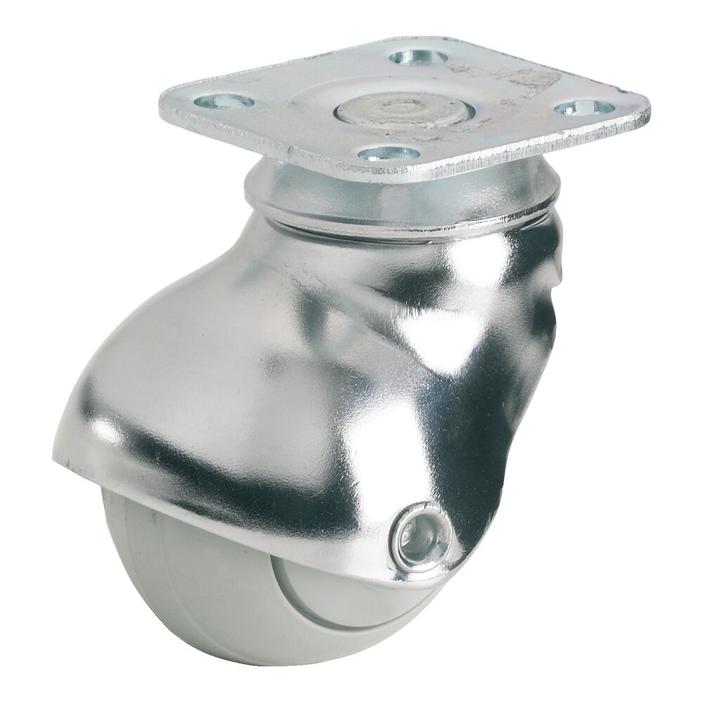 Metallene Sesselrolle mit Gummirad