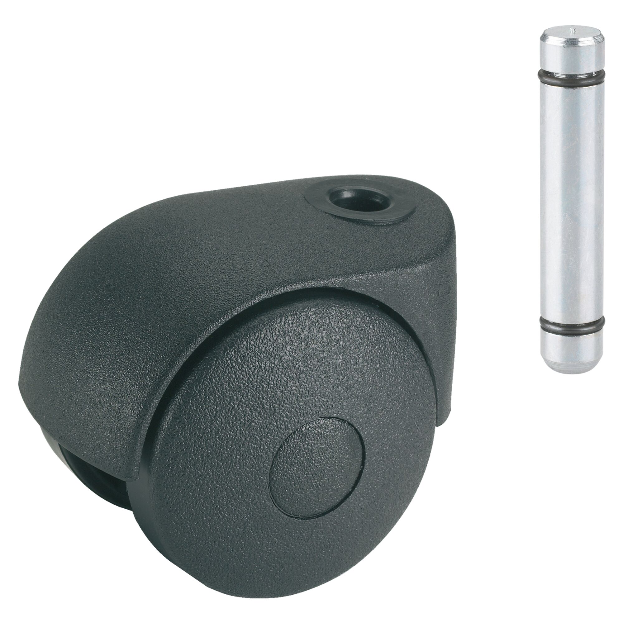 Schwarze Doppelrolle mit Stift und Hülse