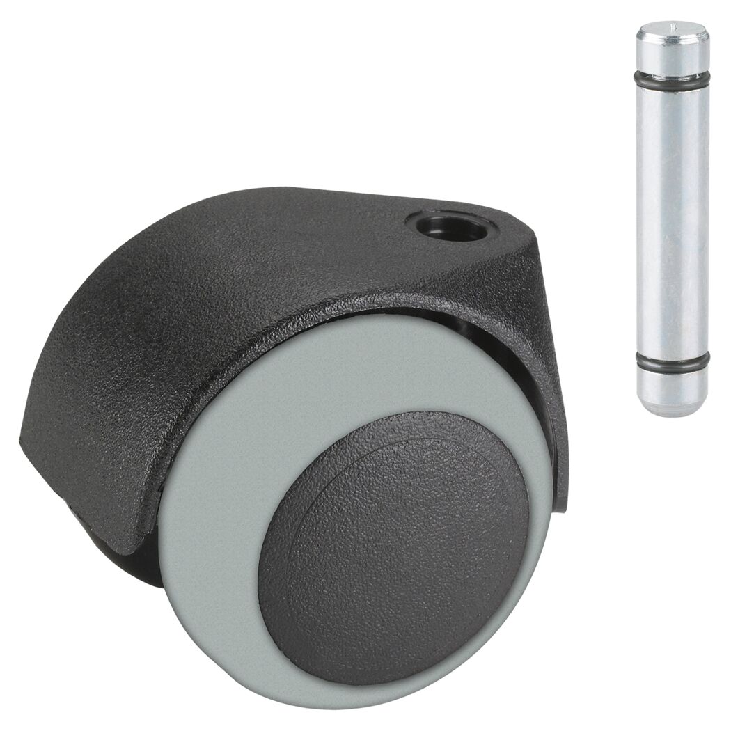 Graue Parkettrolle mit Stift