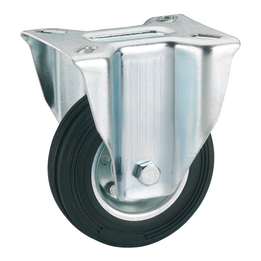 Transportgeräte-Bockrolle mit Platte 125 mm