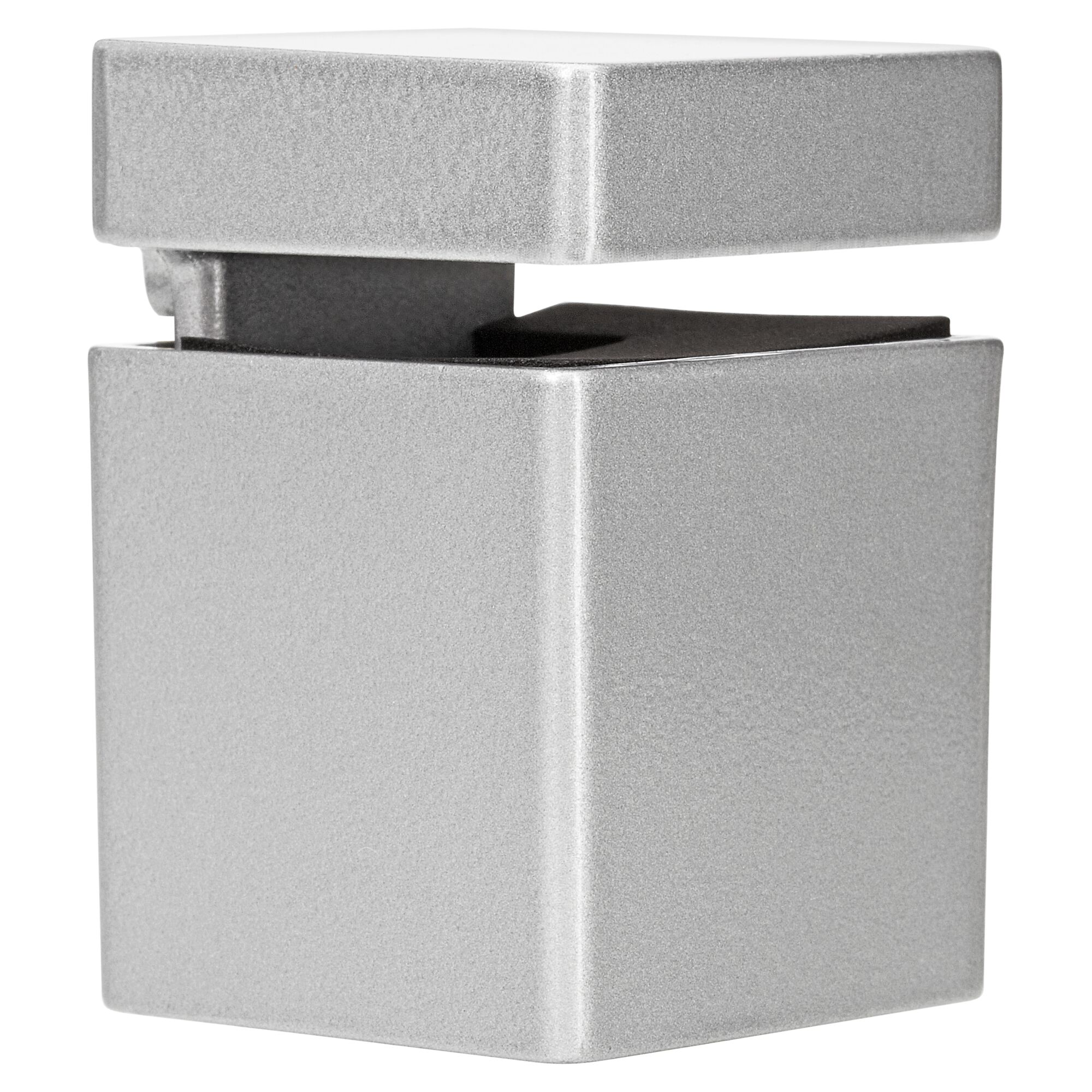 Silberner Regalhalter Bloc, geöffnet