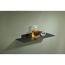 Schwarzes Wandregal "Katana" mit Karaffe und Glas