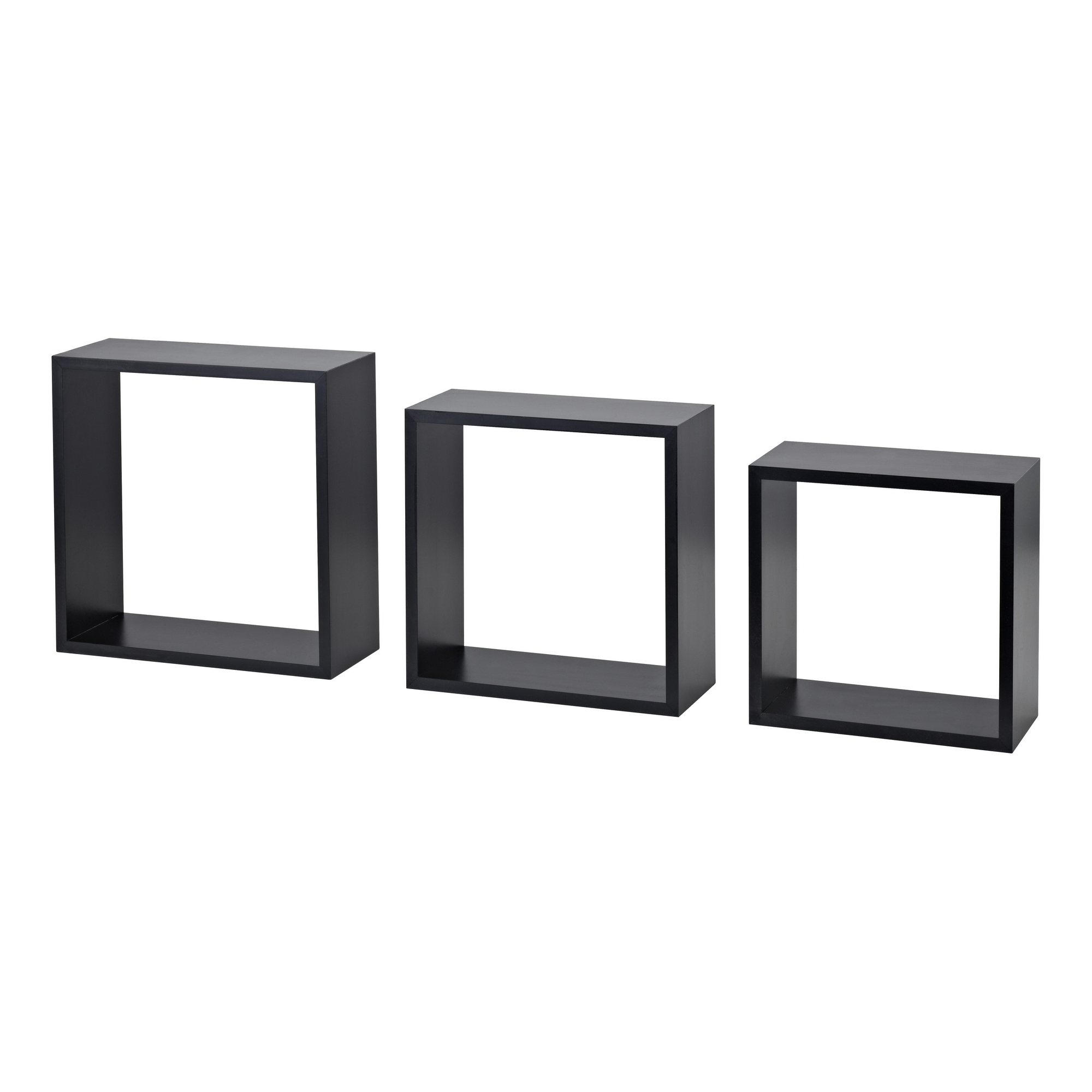 Wandregal-Set 'Shelf+ Frame' schwarz 300 x 300 x 117 mm + product picture