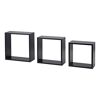 Wandregal-Set 'Shelf+ Frame' schwarz 300 x 300 x 117 mm