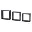 Wandregal-Set 'Shelf+ Frame' schwarz 300 x 300 x 117 mm