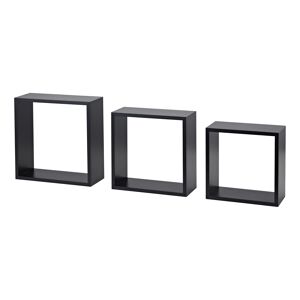 Wandregal-Set 'Shelf+ Frame' schwarz 300 x 300 x 117 mm