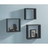 Wandregal-Set 'Shelf+ Frame' schwarz 300 x 300 x 117 mm