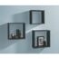 Wandregal-Set 'Shelf+ Frame' schwarz 300 x 300 x 117 mm