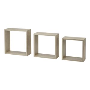 Wandregal-Set 'Shelf+ Frame' Eiche 300 x 300 x 117 mm