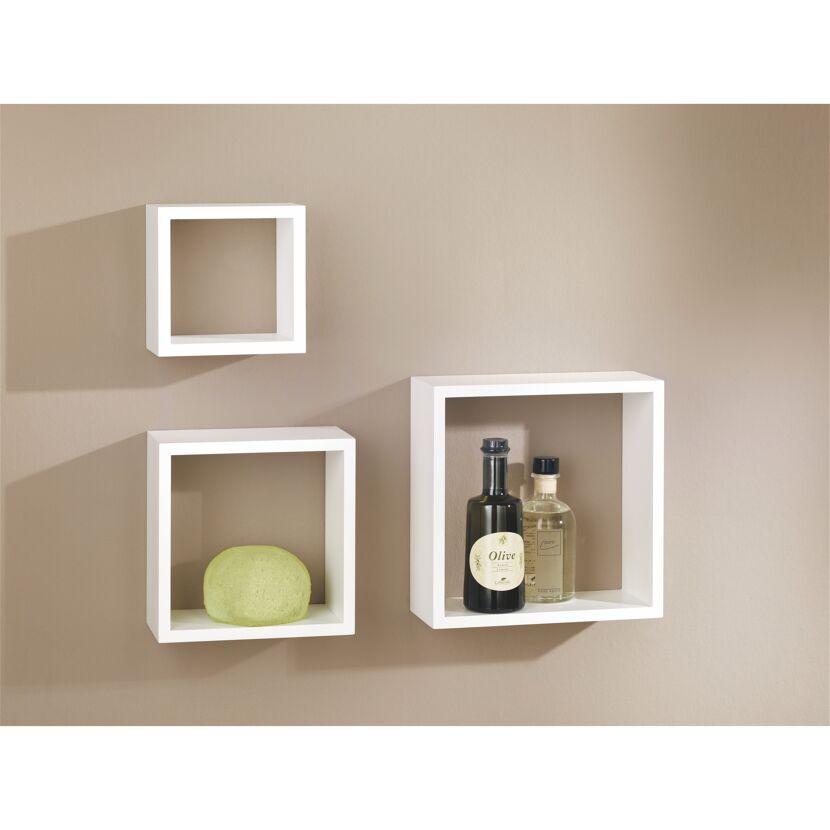 Wandregal-Set 'Shelf+ Frame' weiß 300 x 300 x 117 mm