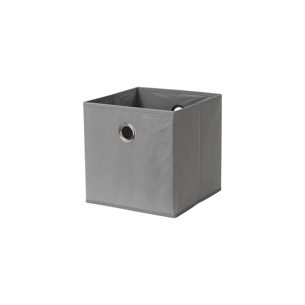 Graue Stoffbox mit Metallöse