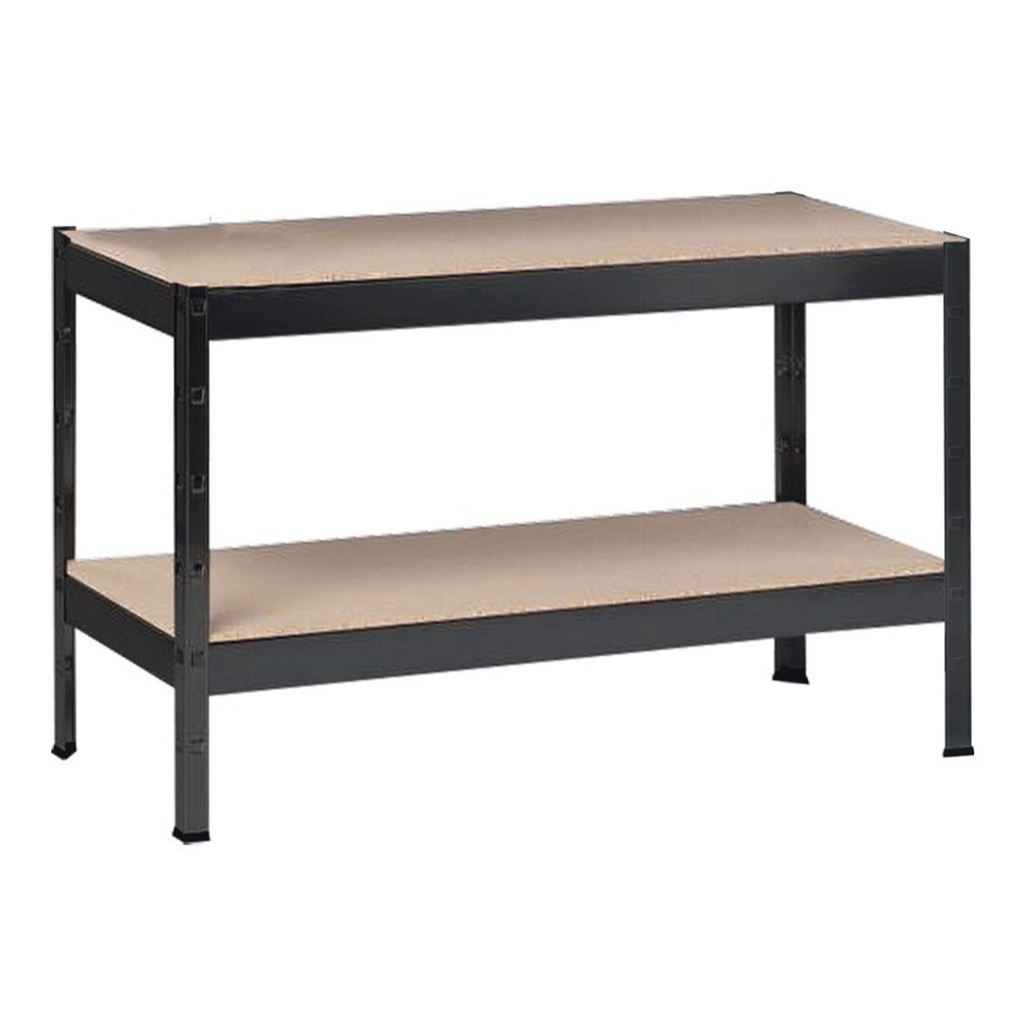 Schwarzes Grundregal mit zwei Böden