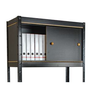 Stecksystem-Schrank 'L' schwarz 100 x 44 x 40 cm