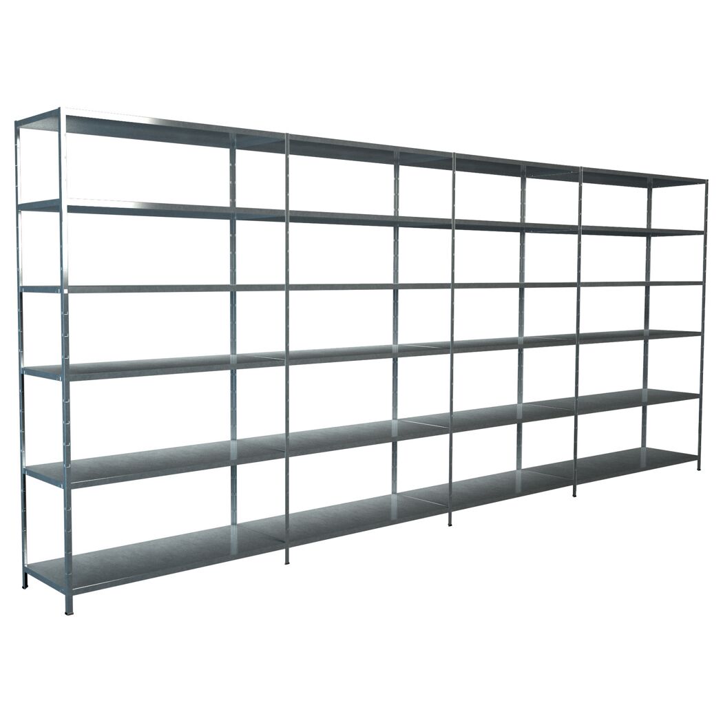 Stecksystem-Grundregal und 3 Anbauregale 400 x 230 x 35 cm