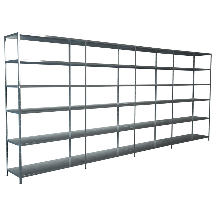 Stecksystem-Grundregal und 3 Anbauregale 400 x 230 x 35 cm
