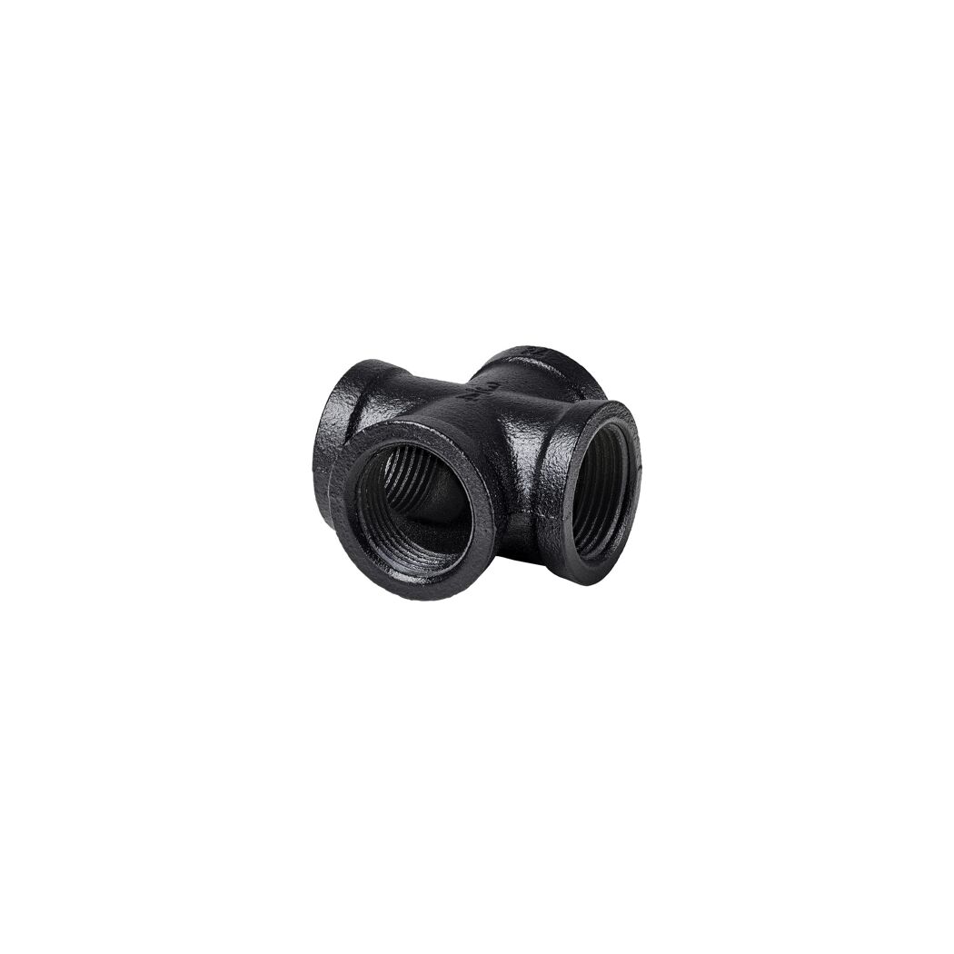 Kreuzverbinder für Regalsystem 'PIPE' 3/4" schwarz