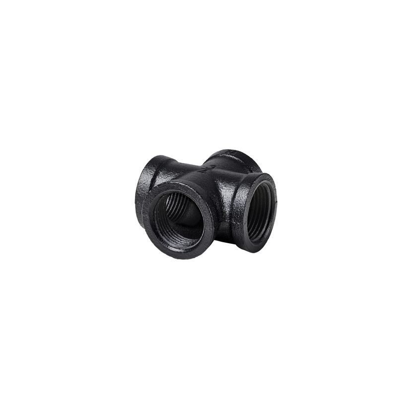 Kreuzverbinder für Regalsystem 'PIPE' 3/4" schwarz
