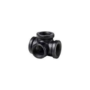 Eckverbinder mit 4 Anschlüssen für Regalsystem 'PIPE' 3/4" schwarz