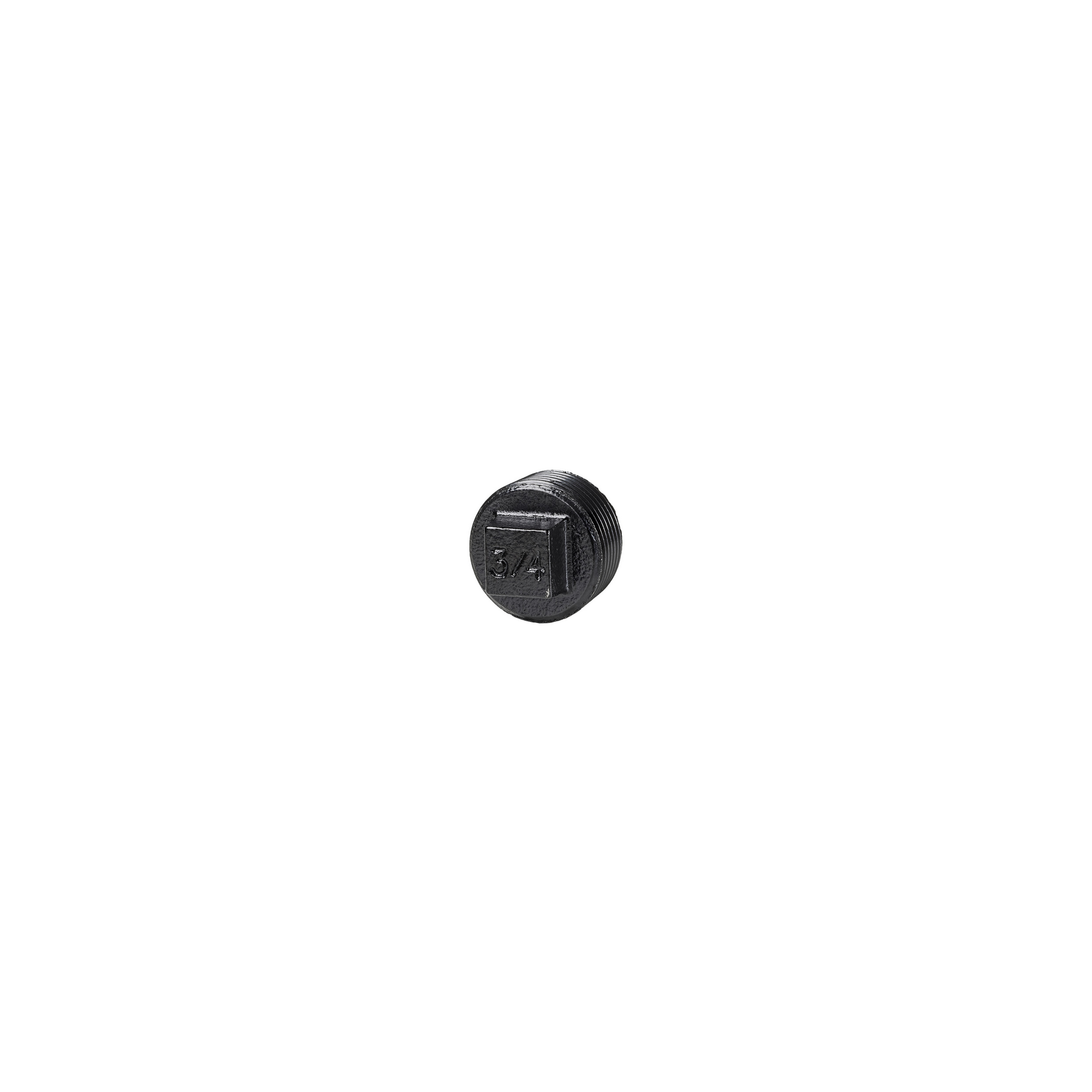 Blindstopfen für Regalsystem 'PIPE' 3/4" schwarz, 2 Stück