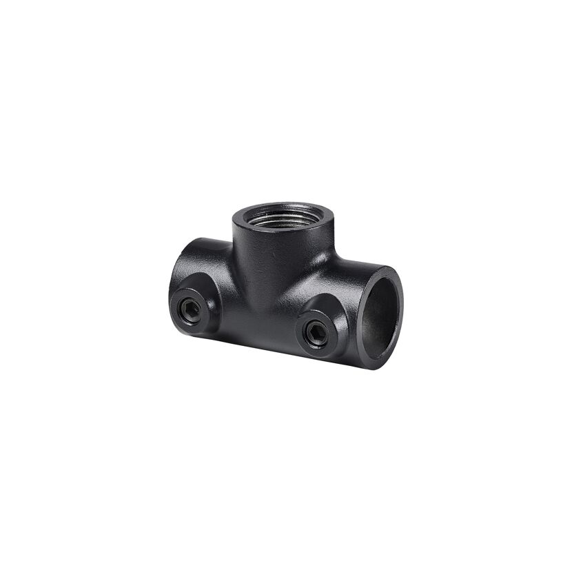 T-Verbinder 70 x 47 x 34 mm für Regalsystem 'PIPE' 3/4" schwarz