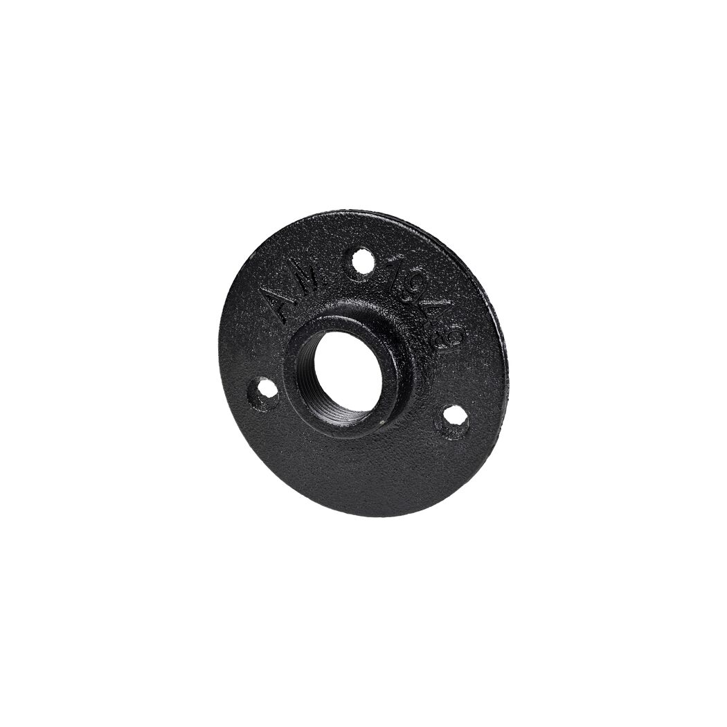 Flanschplatte Ø 70 mm für Regalsystem 'PIPE' 3/4" schwarz