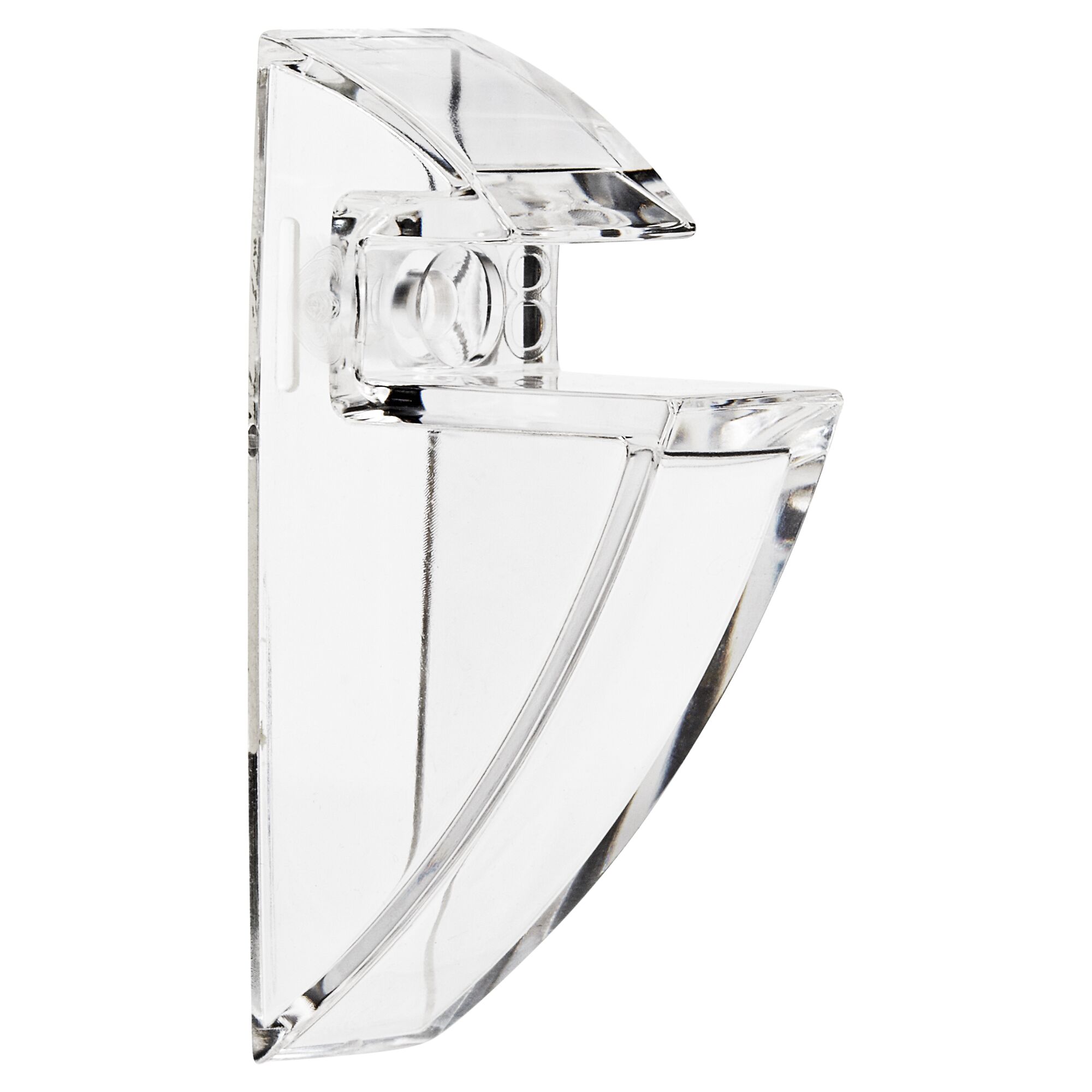 Transparenter Regalhalter Clip 2er Set 8 mm