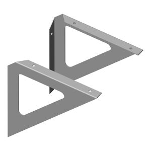 Metallkonsole "Triangel" grau 19 x 19 cm