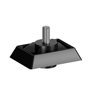 Profi-Steck-PVC-Fuß 'Vario' 2-teilig schwarz verstellbar