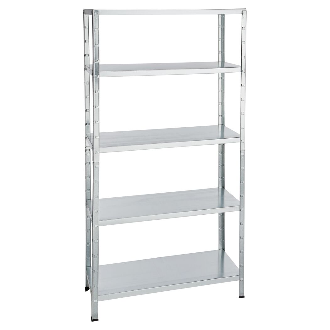 Metallregal verzinkt, 190 x 100 x 40 cm, 5 Böden à 65 kg
