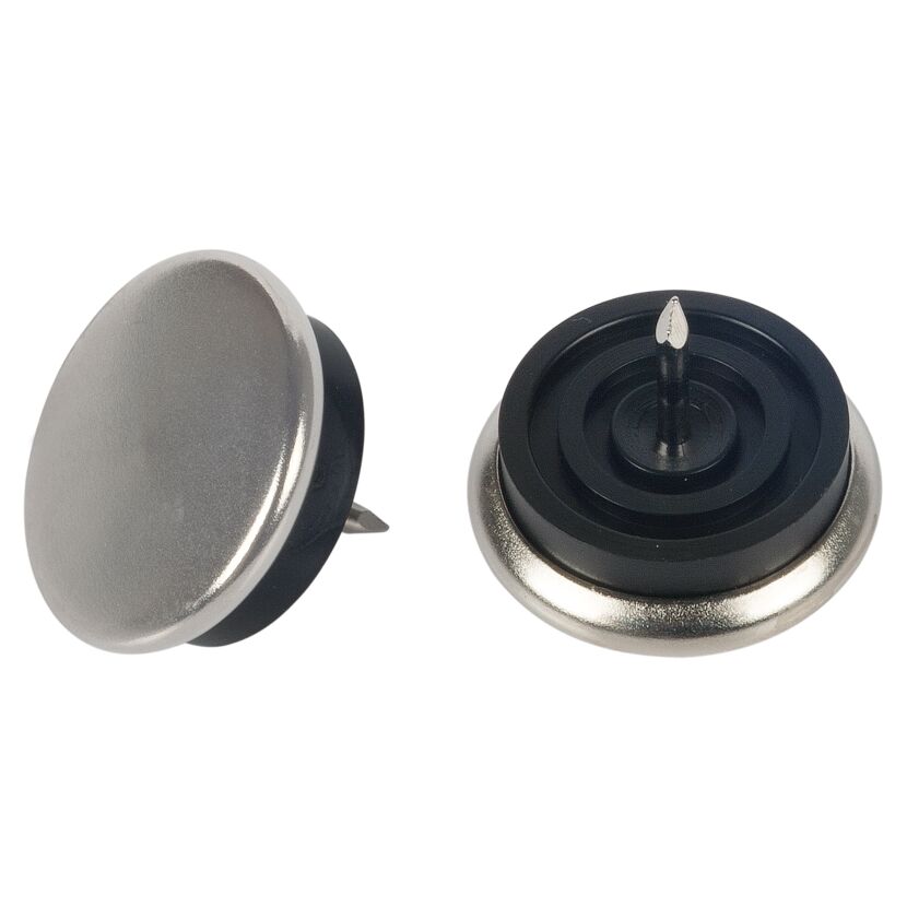 Zwei Metallgleiter mit Stift