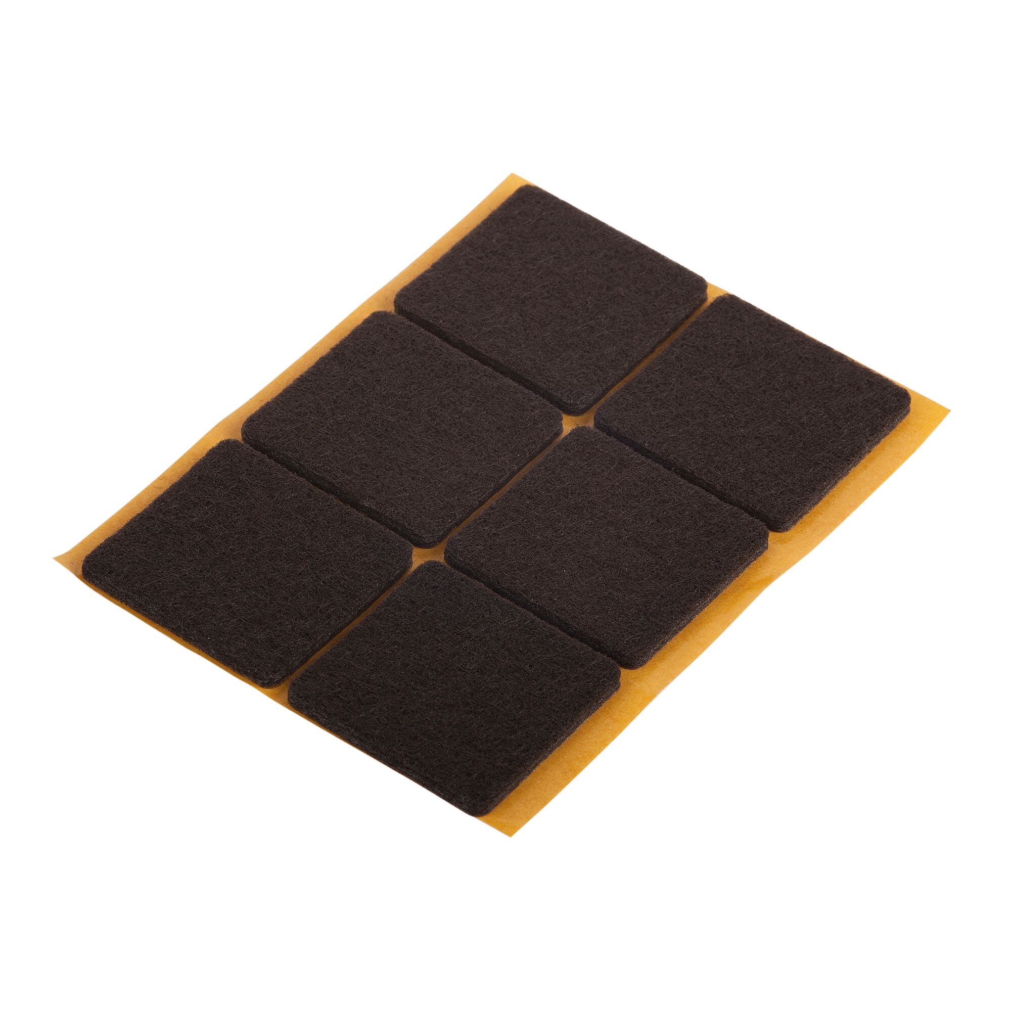 Selbstklebende Filzgleiter 32 x 32 mm braun