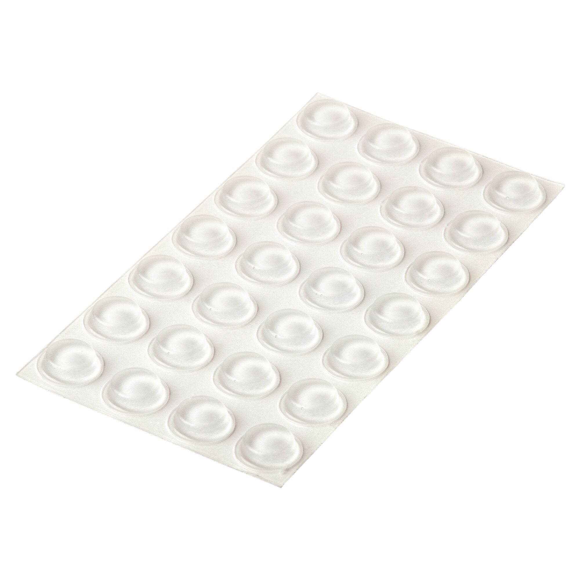 Transparente, selbstklebende Rutschstopper auf Bogen.