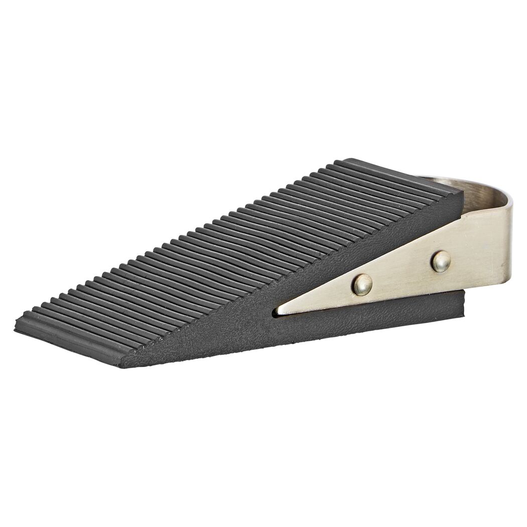 Schwarzer Türkeil mit Metallhalterung.